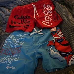 Coca-Cola and Kool-Aid Swim Shorts Set and UFC shorts